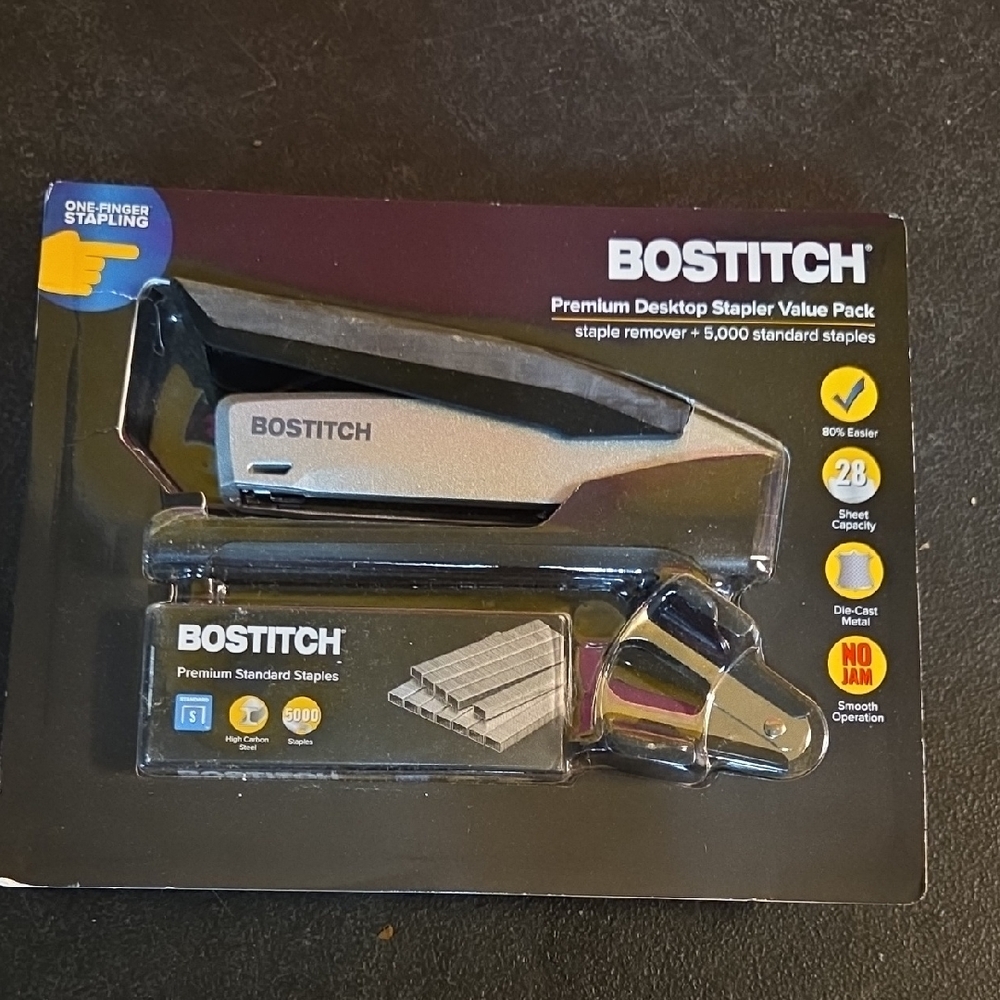 Bostitch Black and Silver Stapler Set